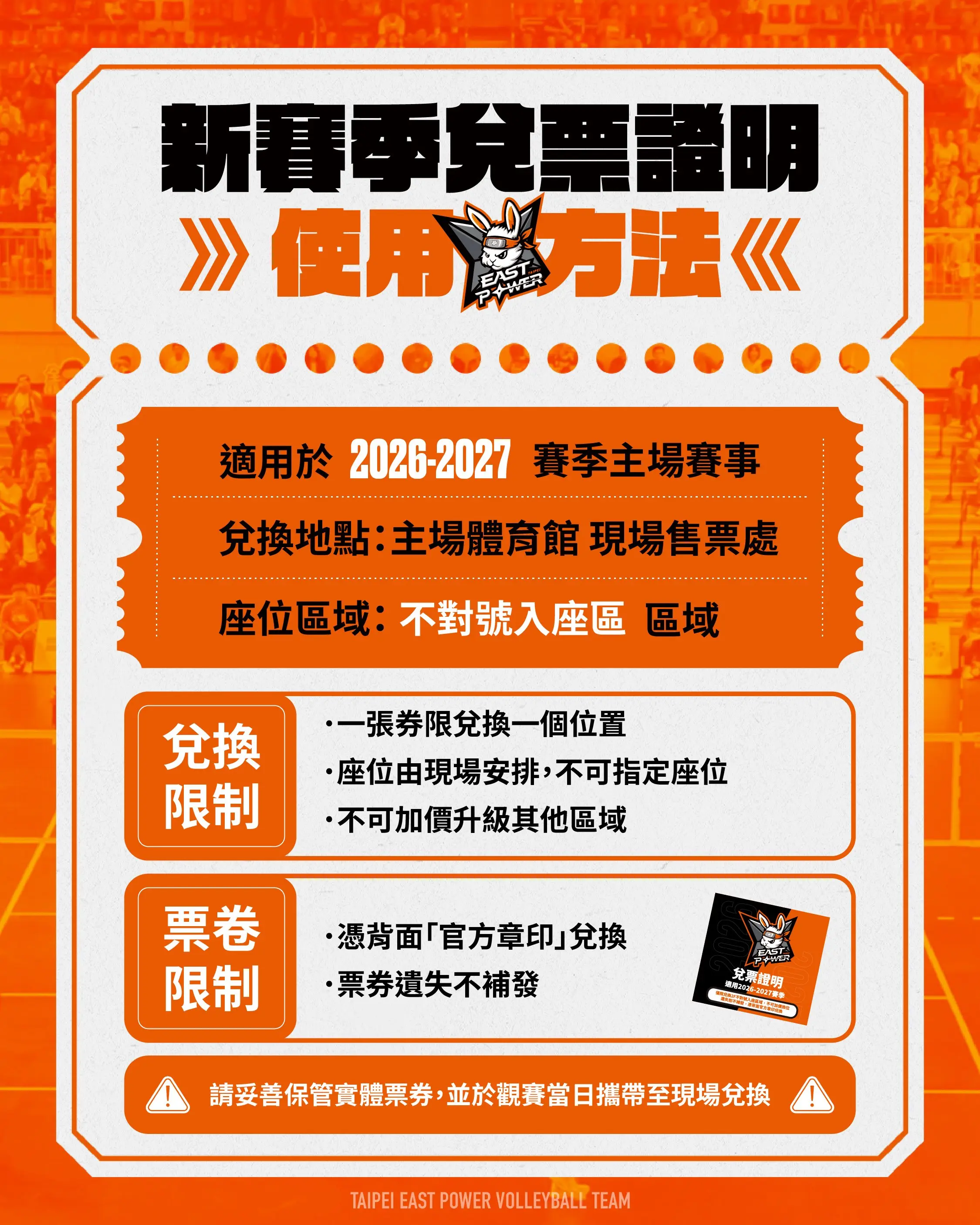 票券使用方式